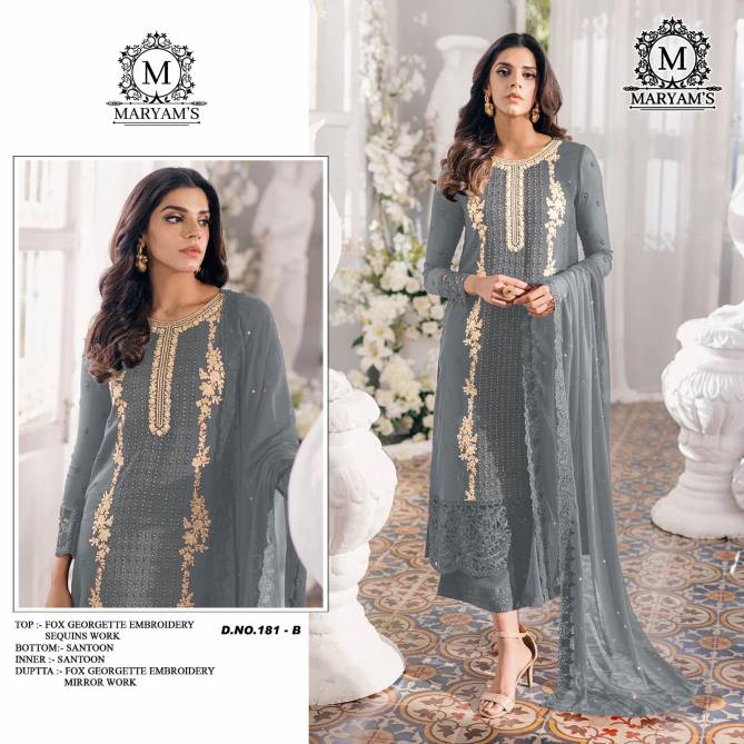 Maryams 181 Designer Georgette Pakistani Suits Wholesale Shop In Surat
